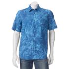 Men's Field & Stream Leaf Button-down Shirt, Size: Medium, Med Blue