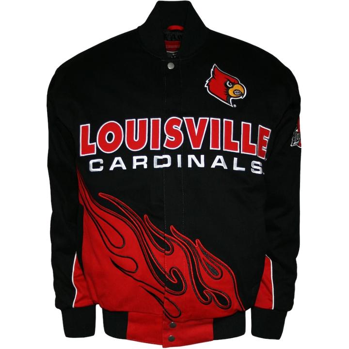 Men's Franchise Club Louisville Cardinals Hot Route Twill Jacket, Size: Large, Red