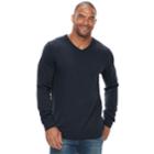Big & Tall Sonoma Goods For Life&trade; Classic-fit Coolmax V-neck Sweater, Men's, Size: 3xb, Dark Blue