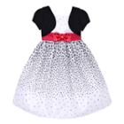 Girls 7-16 & Plus Size American Princess Mock Bolero Polka-dot Dress, Girl's, Size: 12, White