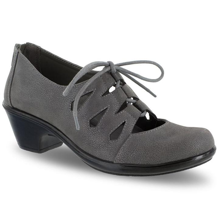Easy Street Gildy Women's Ghillie Casual Shoes, Size: Medium (5), Grey