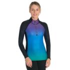 Women's Snow Angel Doeskin Rainbow Microfleece Quarter-zip Top, Size: Regular