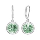 Illuminaire Silver-plated Crystal Drop Earrings - Made With Swarovski Crystals, Women's, Green