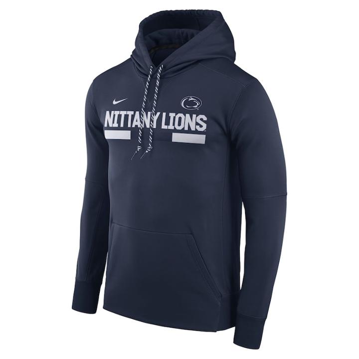 Men's Nike Penn State Nittany Lions Therma-fit Hoodie, Size: Large, Blue (navy)