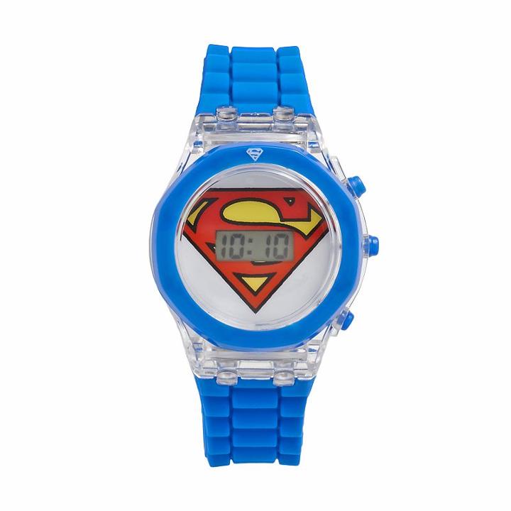 Superman Light Up Digital Watch - Kids, Boy's, Blue