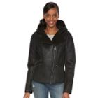 Women's Levi's Hooded Faux-shearling Jacket, Size: Medium, Black