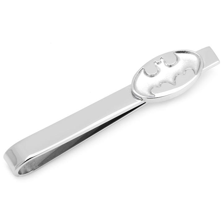 Batman Recessed Shield Silver-plated Tie Bar, Men's, Silver