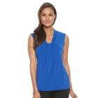 Women's Dana Buchman Knot-front Top, Size: Small, Med Blue