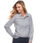 Women's Sonoma Goods For Life&trade; Essential Poplin Shirt, Size: Small, Dark Blue