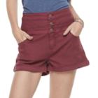 Juniors' Tinseltown Triple-stacked Shorts, Teens, Size: 17, Med Red