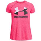 Girls 7-16 Under Armour Logo Graphic Tee, Size: Small, Pink Black