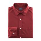 Men's Croft & Barrow&reg; Fitted Solid Easy Care Spread-collar Dress Shirt, Size: 16-34/35, Dark Red