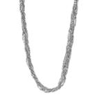 Apt. 9&reg; Long Twisted Multi Strand Beaded Necklace, Women's, Silver