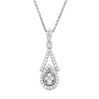 Simply Vera Vera Wang 3/8 Carat T.w. Diamond Sterling Silver Halo Teardrop Pendant Necklace, Women's, White