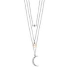 Mudd&reg; Crescent & Starburst Layered Necklace, Women's, Silver