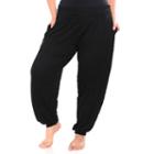 Plus Size White Mark Harem Pants, Women's, Size: 3xl, Black