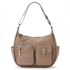 Rosetti Riveting Seams Convertible Hobo Bag, Women's, Med Brown