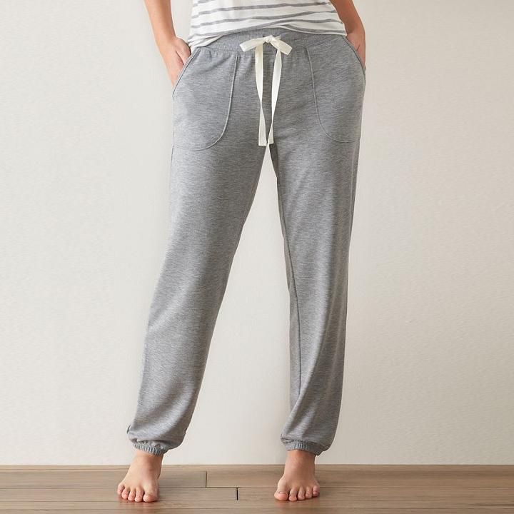 Women's Sonoma Goods For Life&trade; Back To Basics French Terry Jogger Pants, Size: Small, Grey