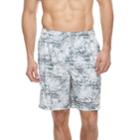 Big & Tall Croft & Barrow&reg; Palm Leaf Printed Swim Trunks, Men's, Size: Xxl Tall, Light Grey