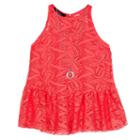 Girls 7-16 Iz Amy Byer Crochet Lace Cut-away Peplum Top, Girl's, Size: Large, Lt Orange