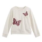 Girls 4-12 Sonoma Goods For Life&trade; Embellished Long-sleeve Sweatshirt, Size: 6, Med Beige