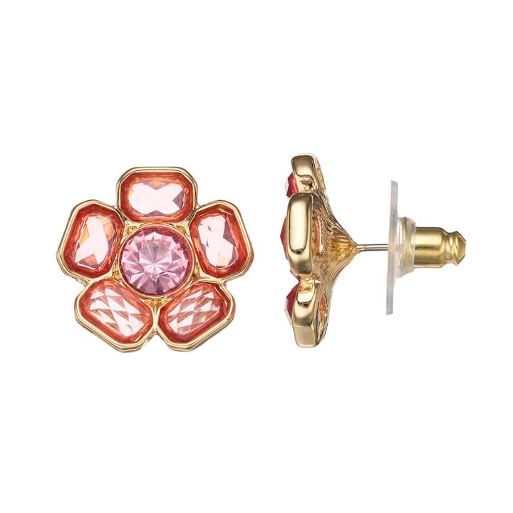 Dana Buchman Peach Flower Stud Earrings, Women's, Pink
