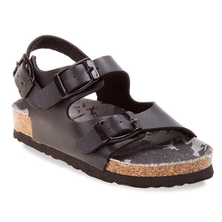 Rugged Bear Toddler Boys' Buckle Sandals, Boy's, Size: 6 T, Black