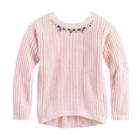 Girls 7-16 Sugar Rush Jeweled Neck Sweater, Size: Small, Light Pink