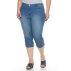 Plus Size Gloria Vanderbilt Margie Embroidered Capri Jeans, Women's, Size: 24 W, Blue