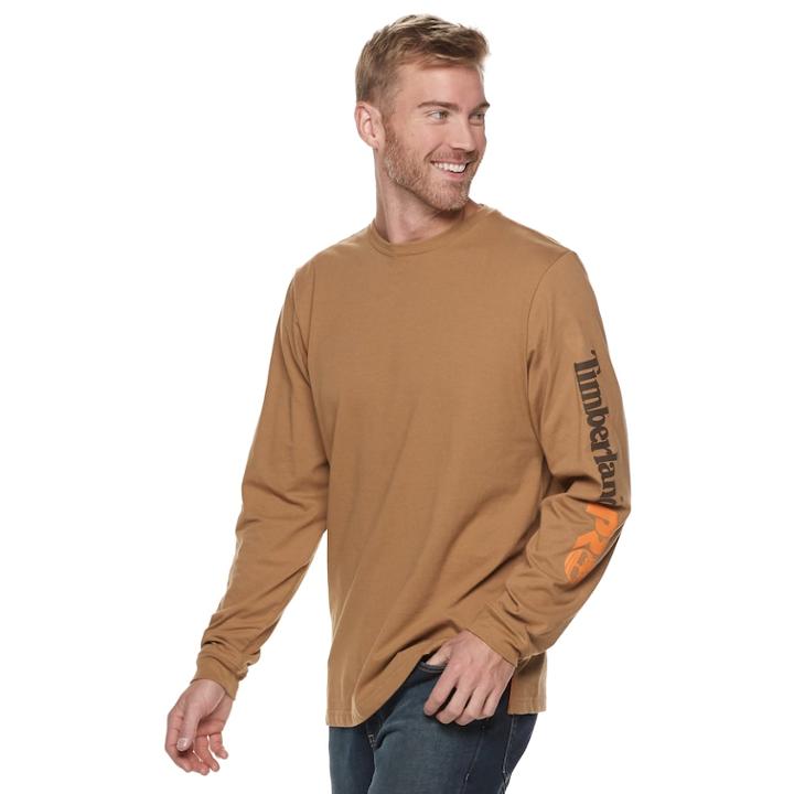 Men's Timberland Base Plate Tee, Size: Large, Drk Yellow