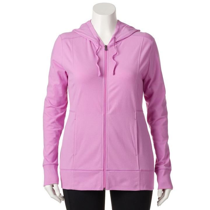 Plus Size Tek Gear&reg; Dry Tek Zip-front Hoodie, Women's, Size: 2xl, Lt Purple