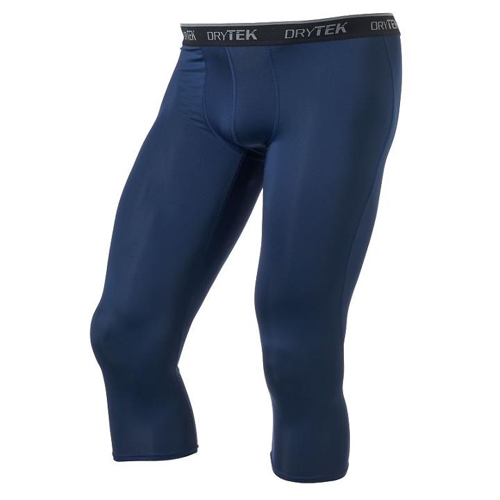 Big & Tall Tek Gear&reg; Dry Tek Base Layer Three-quarter Length Pants, Men's, Size: L Tall, Blue (navy)