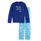 Boys 4-20 Jammies For Your Families Gone To The Beach Love, Santa Top & Starfish Pattern Bottoms Pajama Set, Size: 8, Turquoise/blue (turq/aqua)