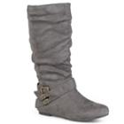 Journee Collection Shelley Women's Midcalf Boots, Girl's, Size: Medium (8.5), Grey