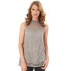 Women's Apt. 9&reg; Lace Mockneck Swing Tank, Size: Medium, Beige Oth