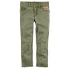 Girls 4-8 Carter's Olive Woven Pants, Size: 5, Green Oth