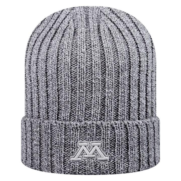 Adult Top Of The World Minnesota Golden Gophers Two Below Beanie, Men's, Med Grey