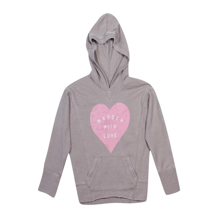 Girls 7-16 Harper & Elliot Graphic Pullover Hoodie, Size: Xl, Light Grey