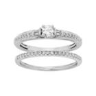 Diamond Engagement Ring Set In 10k White Gold (1/2 Carat T.w.), Women's, Size: 6
