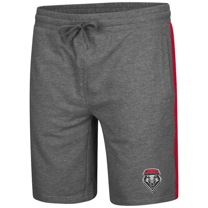 Men's Colosseum New Mexico Lobos Sledge Ii Terry Shorts, Size: Medium, Light Grey