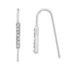 Lc Lauren Conrad Simulated Crystal Nickel Free Stick Drop Earrings, Women's, Silver