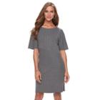 Women's Apt. 9&reg; Solid Ribbed Dress, Size: Large, Med Grey
