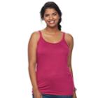 Juniors' Plus Size So&reg; Lace Trim Camisole, Teens, Size: 1xl, Pink