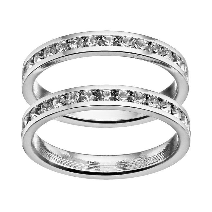 Eternity Ring Set, Women's, Size: 8, Multicolor