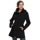 Women's Weathercast Hooded Soft Shell Walker Jacket, Size: Large, Black
