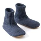 Muk Luks Men's Nordic Knit Bootie Slipper Socks, Size: Xxl, Blue