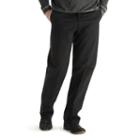 Men's Lee Stain-resist Casual Relaxed-fit Flat-front Pants, Size: 42x34, Black