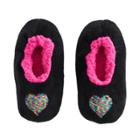 Girls 4-16 Reversible Sequin Fuzzy Babba Slippers, Size: S-m, Black