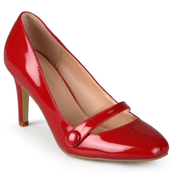 Journee Collection Devi Women's Mary Jane Heels, Girl's, Size: Medium (8), Red
