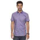 Men's Marc Anthony Slim-fit Stretch Woven Button-down Shirt, Size: Medium, Purple